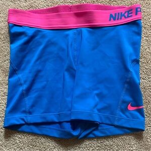 Nike Pro Dry-Fit Blue With Pink Trim Athletic Short